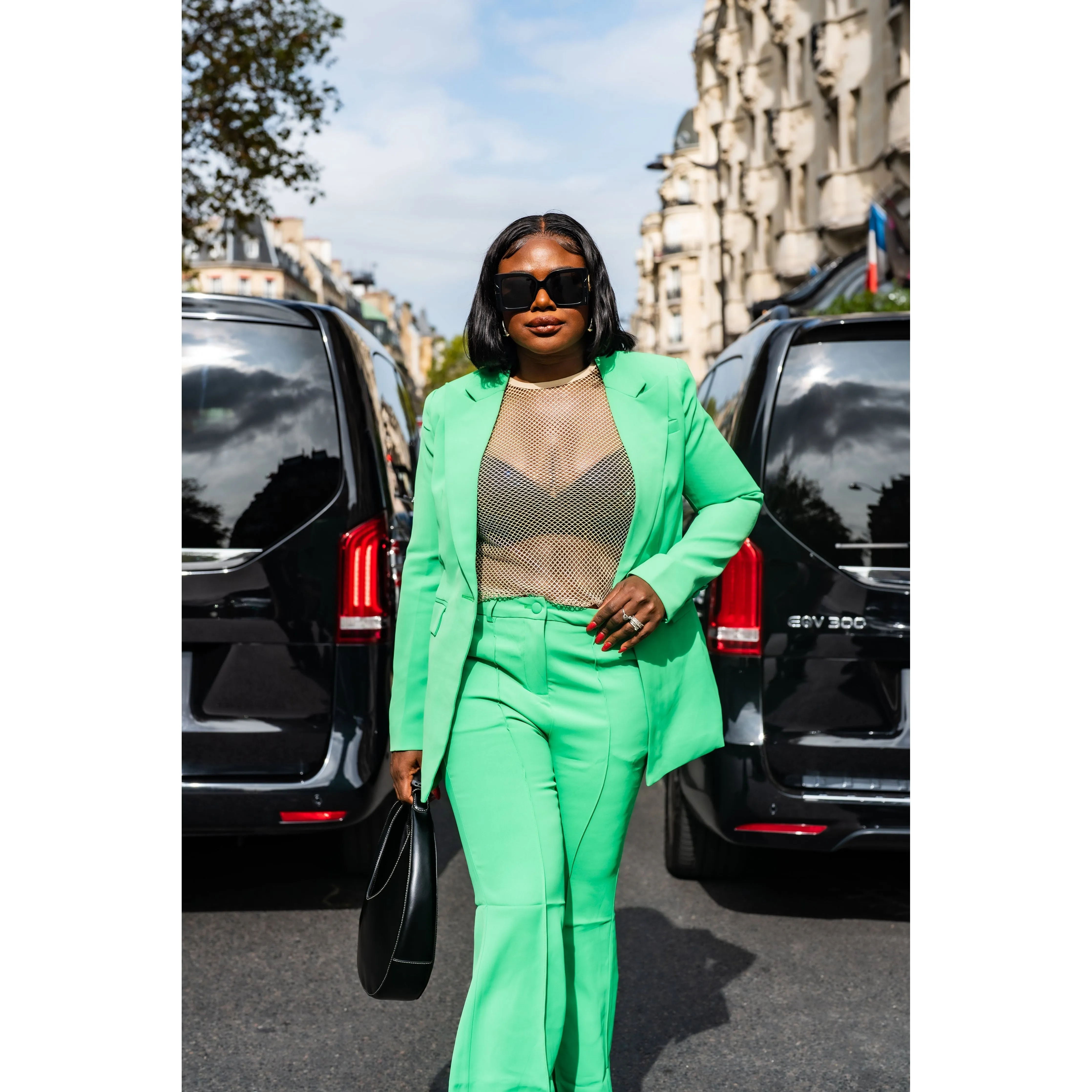 WHITNEY Green Trouser Two Piece Sets