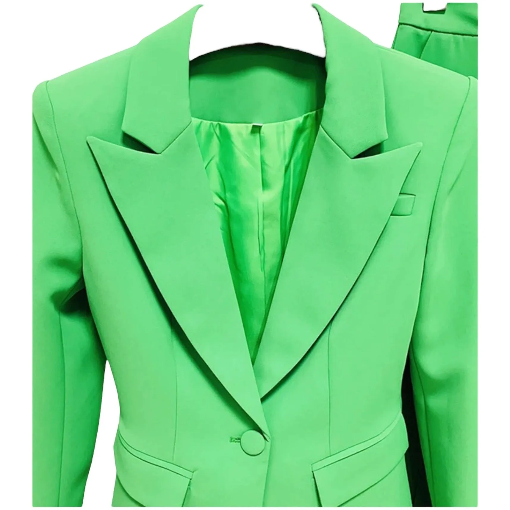 WHITNEY Green Trouser Two Piece Sets