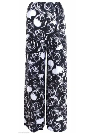 Wide Pattern Palazzo Trousers