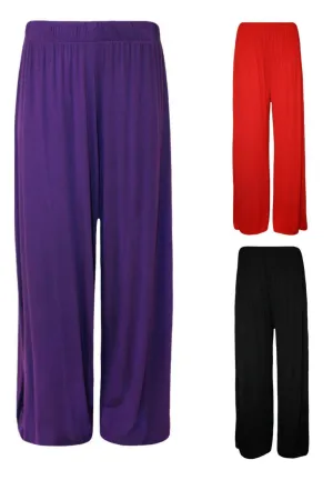 Wide Plain Palazzo Trousers
