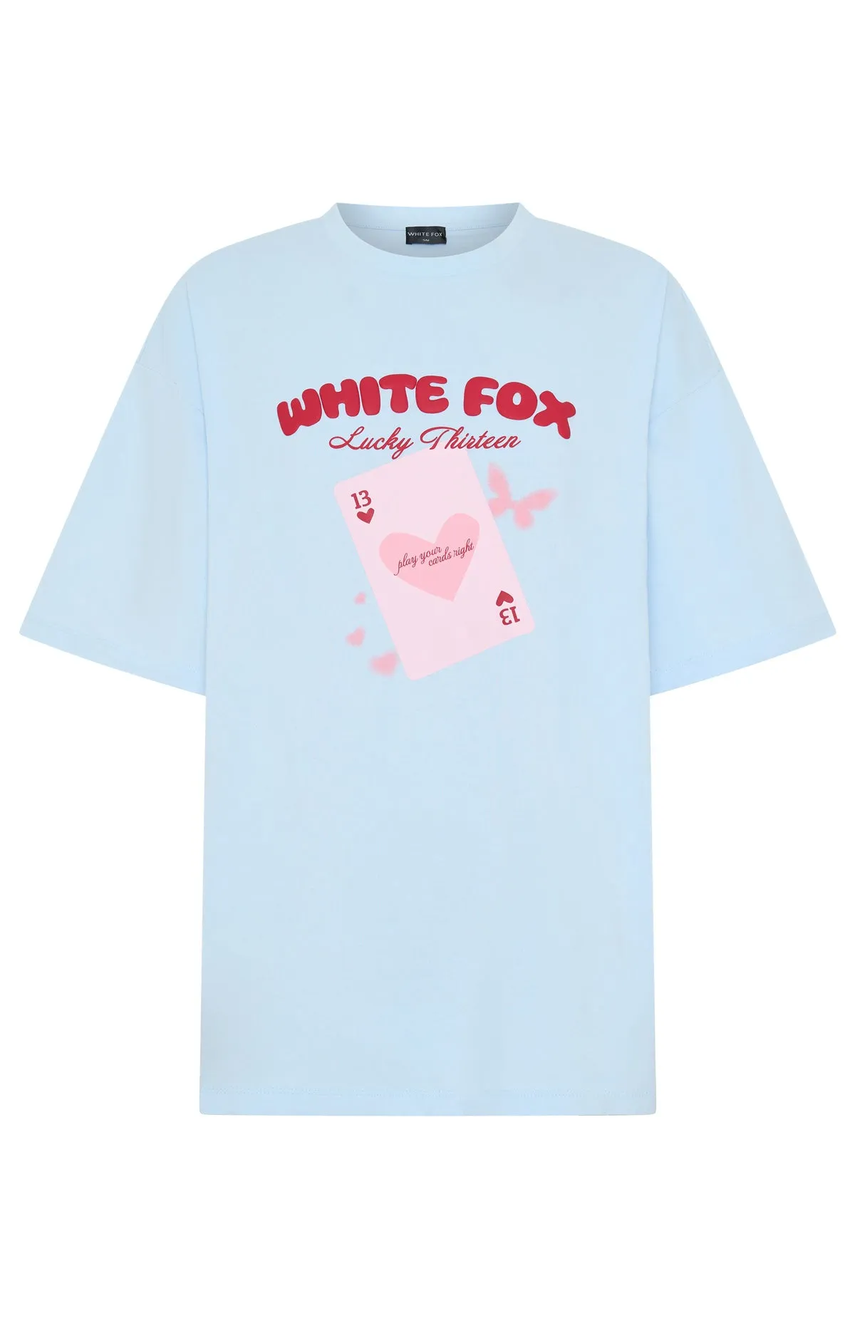 Quick Access Zipper Lucky Thirteen Kalena Oversized Tee Blue