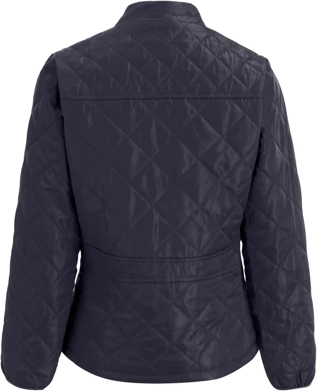 Winter Coats for Women Casual Long Sleeve Warm Quilted Jacket Full Zip Cropped Puffer Coat 2024 Outdoor Outing Outwear