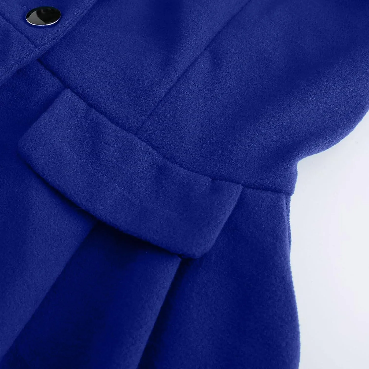 Winter Coats for Women Thick Warm Wool Blend Trench Coat Faux Fur Lapel Double-Breasted Peacoats with Belt