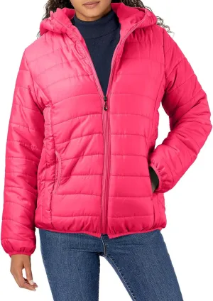 Winter Cropped Puffer Jacket for Women Lightweight Warm Hooded Zip Up Down Coat Casual Long Sleeve Outwear with Pocket