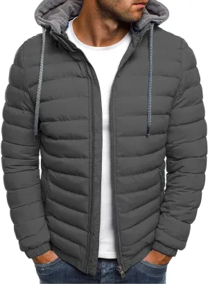 Winter Jackets for Men Lightweight Puffer Jacket Zip up Padded Coat Packable Down Jacket Quilted Insulated Jacket
