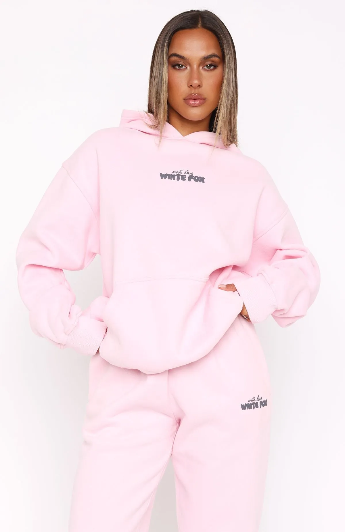 Temperature Regulating Lining With Love In The Moment Oversized Hoodie Pink