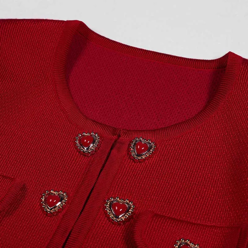 Women Knitted Cardigan Jacket   Pleated Short Skirt Two Pieces Skirt Suit