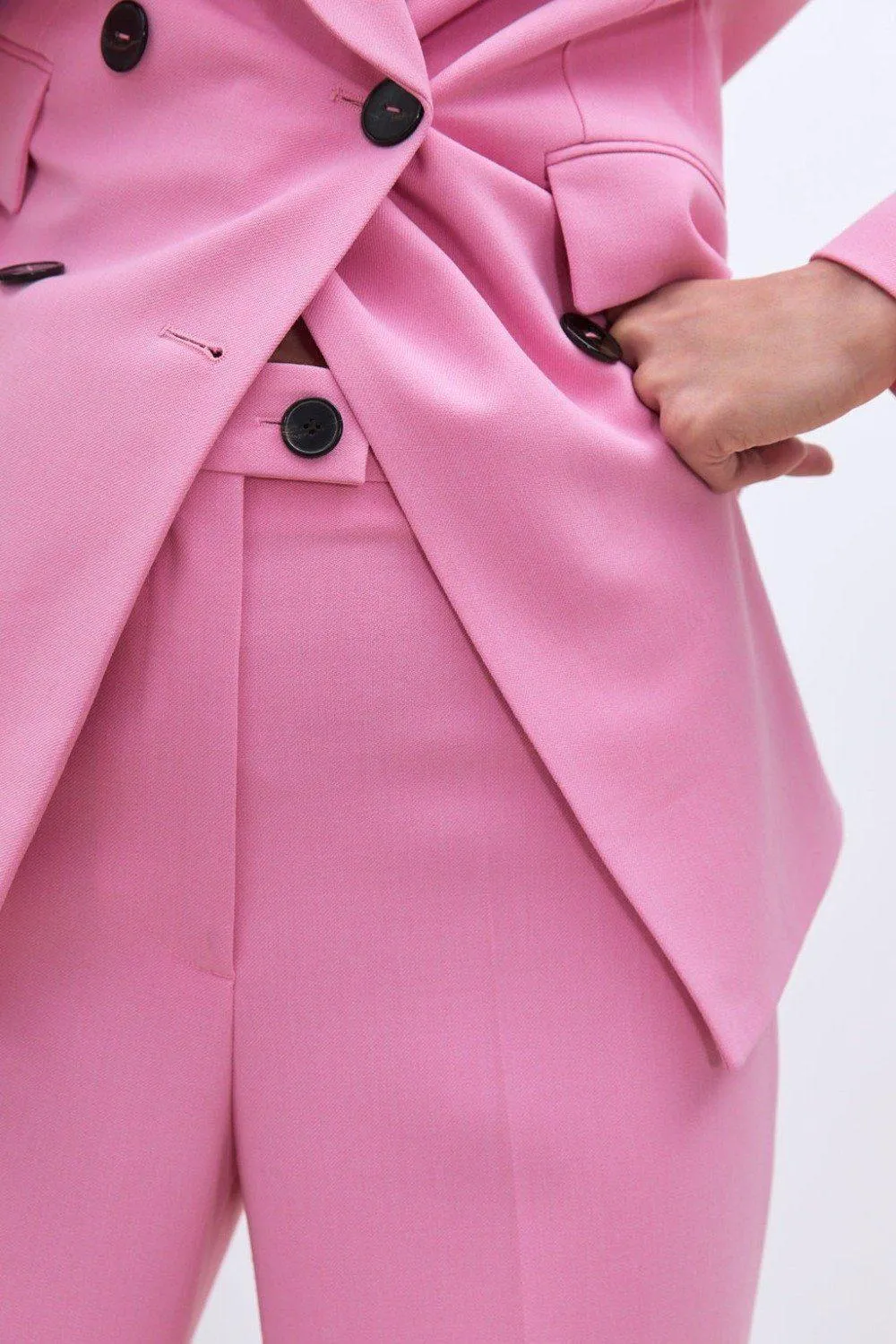 Women Pants Suit, double Breasted Women Suit, Pink