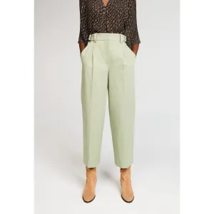 Women Pleated Trousers - Lime