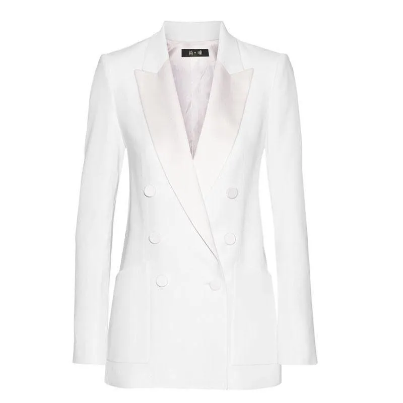 Women Suit Pants, Double Breast Suit, White