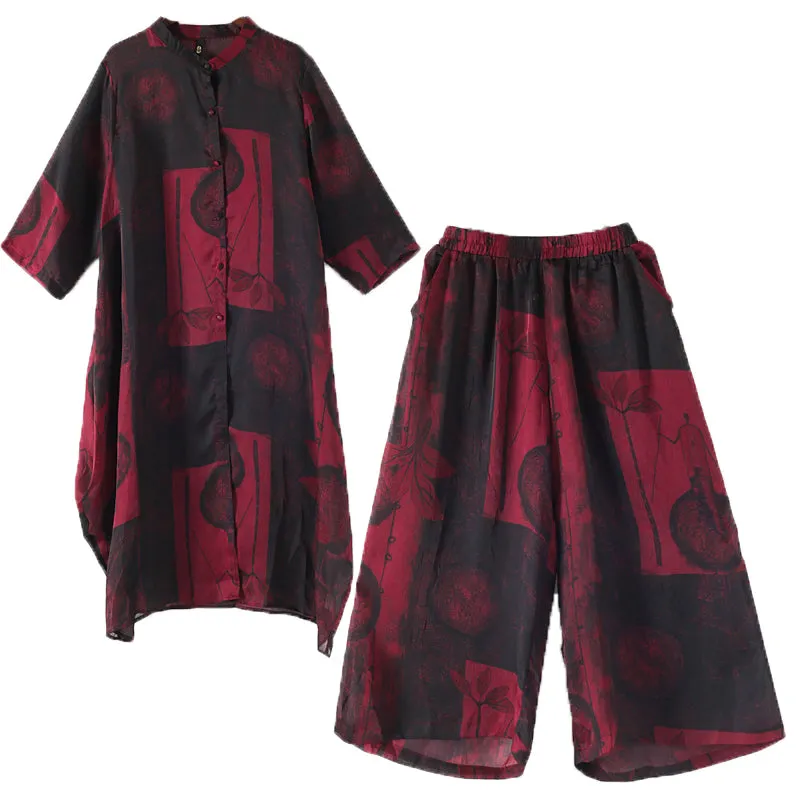 Women Summer Suits Loose Women Wide Legs ATM962305