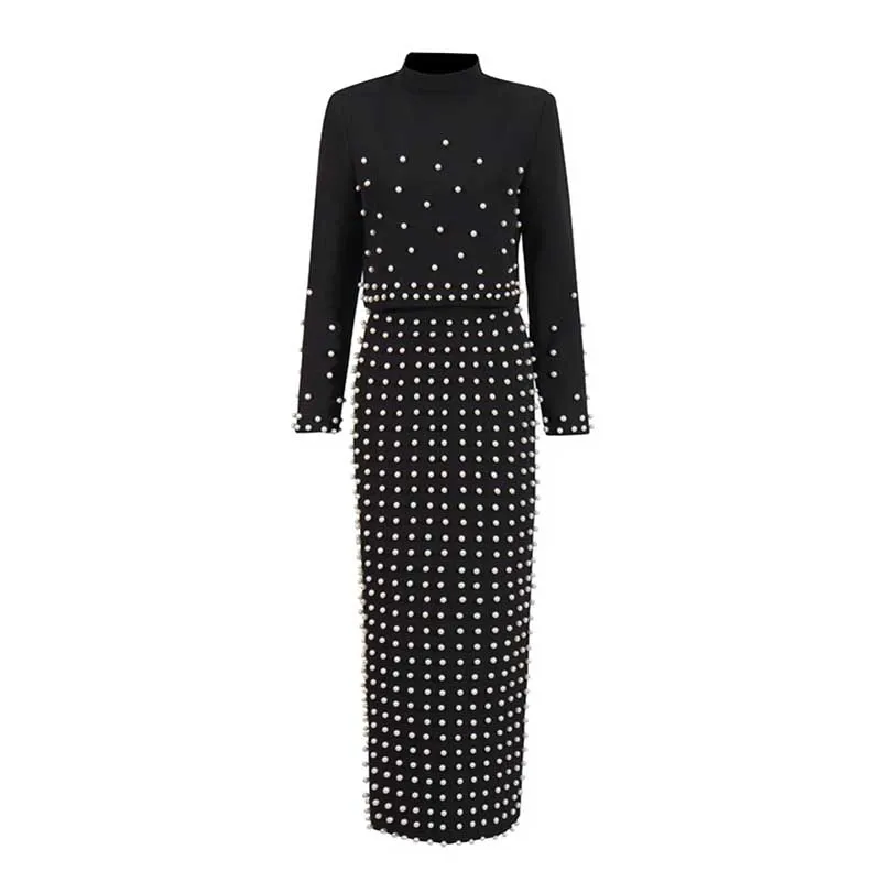 Women's Long Skirt Suit Collarless Top   Skirt Set Formal Skirt Suit