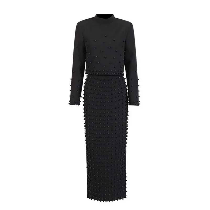 Women's Long Skirt Suit Collarless Top   Skirt Set Formal Skirt Suit