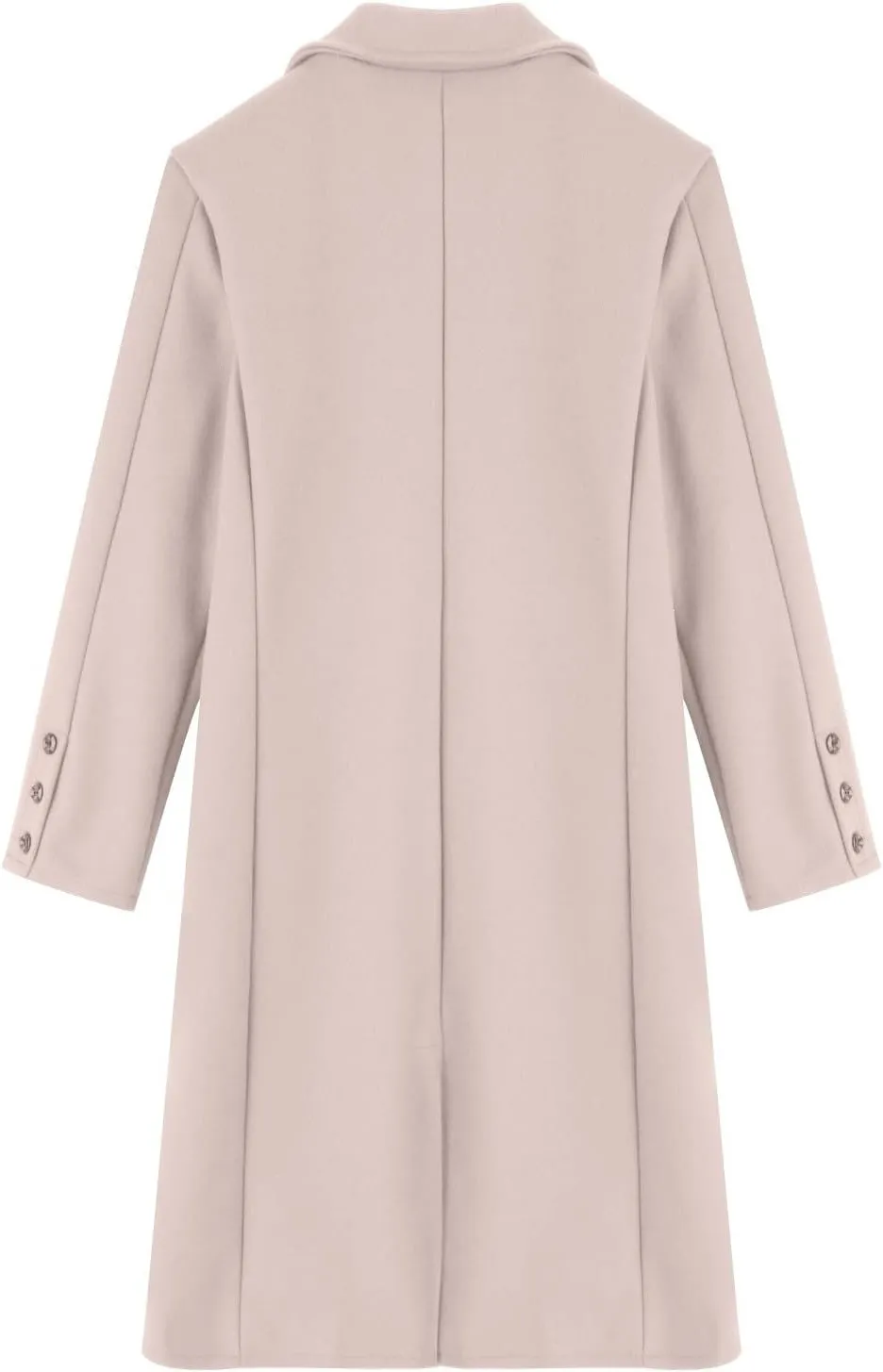 Women's Notched Lapel Collar Double Breasted Elegant Coat Casual Fashion Over Coats Winter Thermal Long Jackets