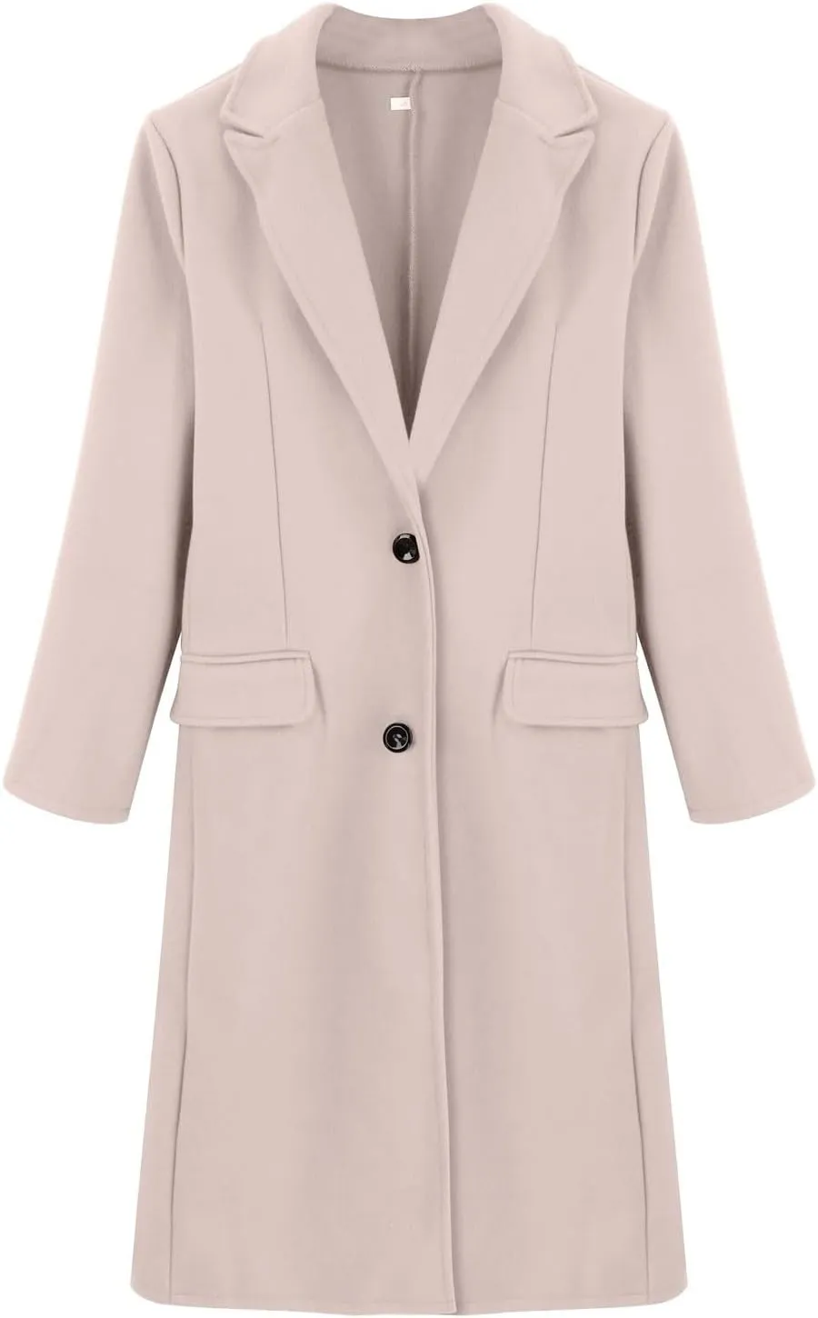 Women's Notched Lapel Collar Double Breasted Elegant Coat Casual Fashion Over Coats Winter Thermal Long Jackets
