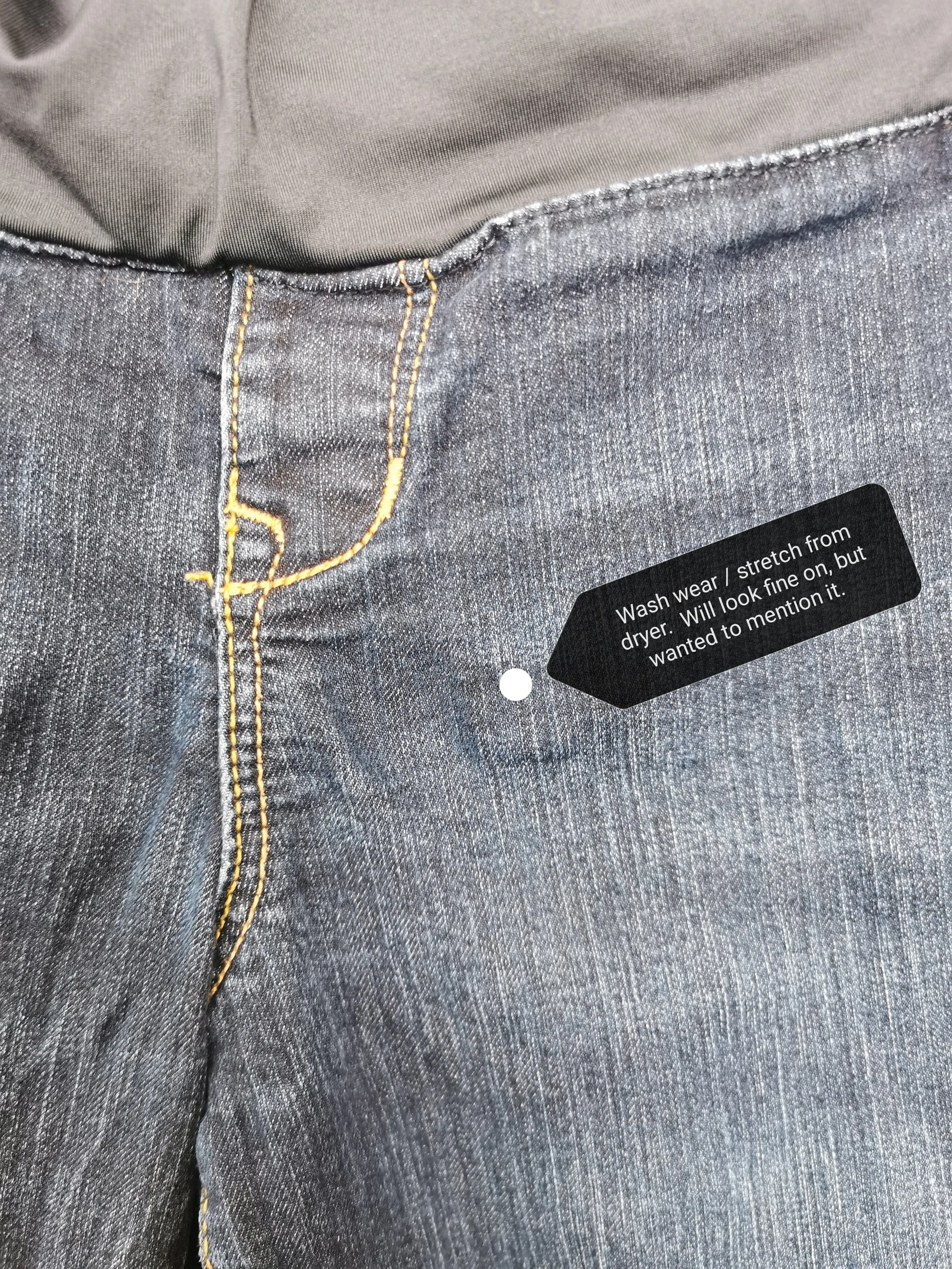 WOMENS SIZE 10R - OLD NAVY MATERNITY, Low Rise Jeans, Slim Boot-cut, Demi (Under belly panel) VGUC B11
