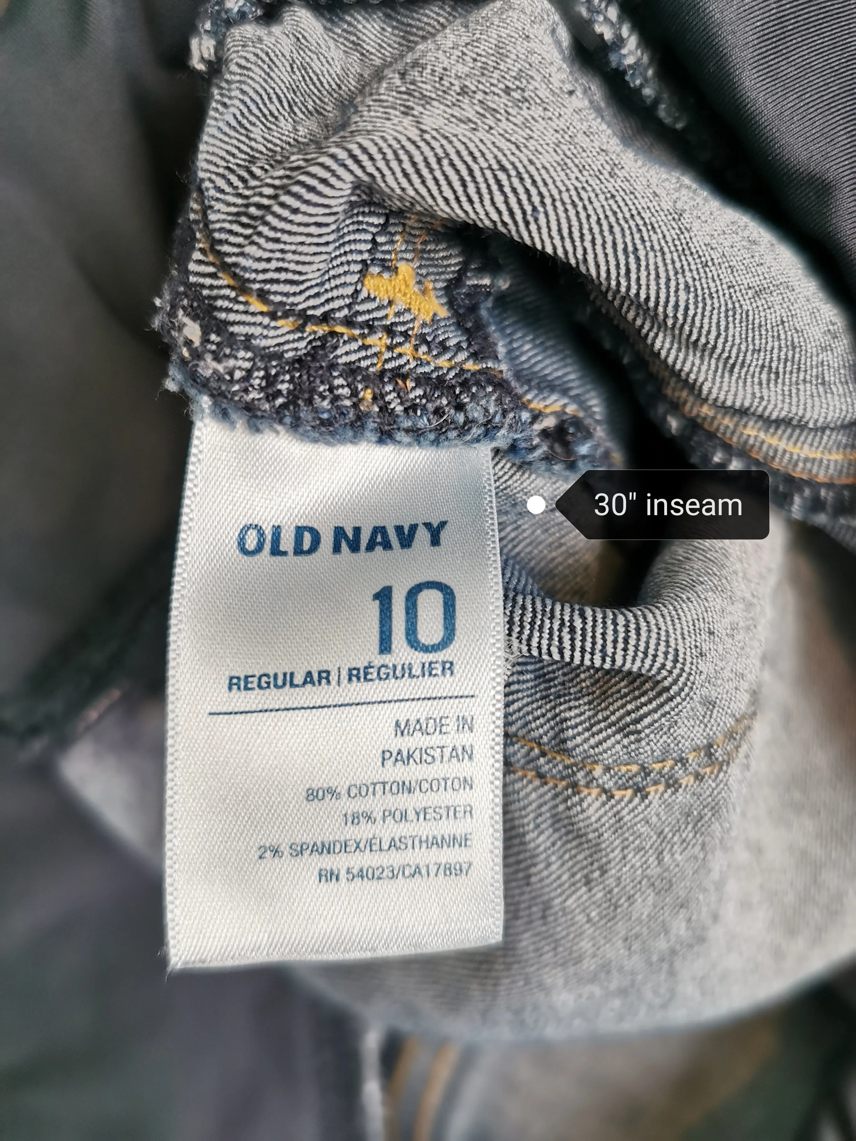 WOMENS SIZE 10R - OLD NAVY MATERNITY, Low Rise Jeans, Slim Boot-cut, Demi (Under belly panel) VGUC B11