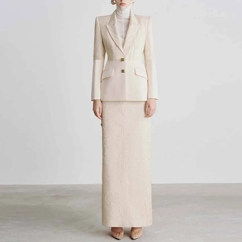 Women's Skirt Suit Elegant Formal Suit High Fashion Wedding Suit