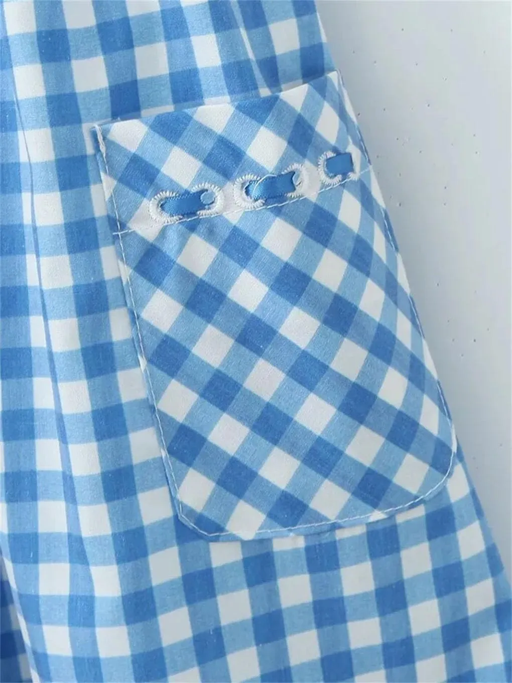 Women's Sleeveless Cocktail Dress Checkered Pocket Square Collar Dresses with Straps and Long Skirt
