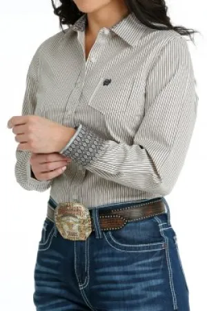 WOMEN'S TENCEL™ STRIPE BUTTON-DOWN WESTERN SHIRT - MSW9164211