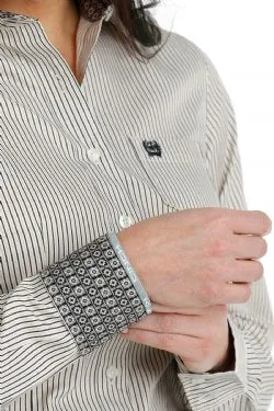 WOMEN'S TENCEL™ STRIPE BUTTON-DOWN WESTERN SHIRT - MSW9164211