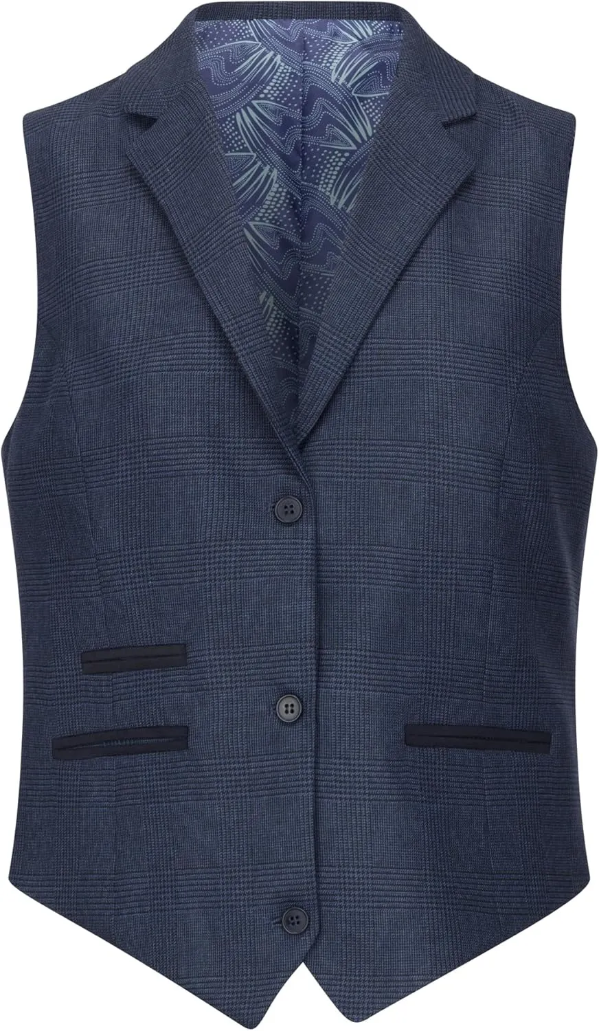 Women's Three-Piece Tailored Fit Suit in Prince of Wales Check