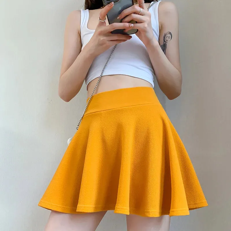 Women's Vintage Tennis Ruffled Fashion Designer Mini Skirts (Short)