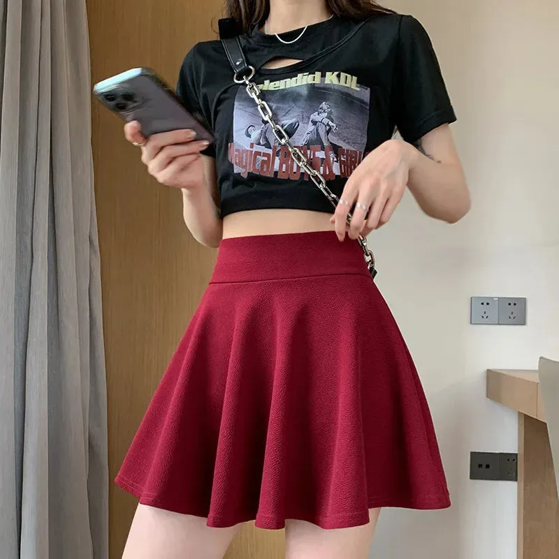 Women's Vintage Tennis Ruffled Fashion Designer Mini Skirts (Short)