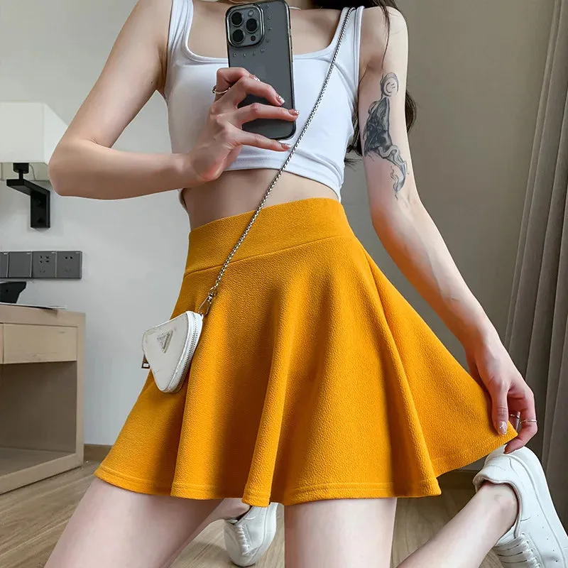 Women's Vintage Tennis Ruffled Fashion Designer Mini Skirts (Short)
