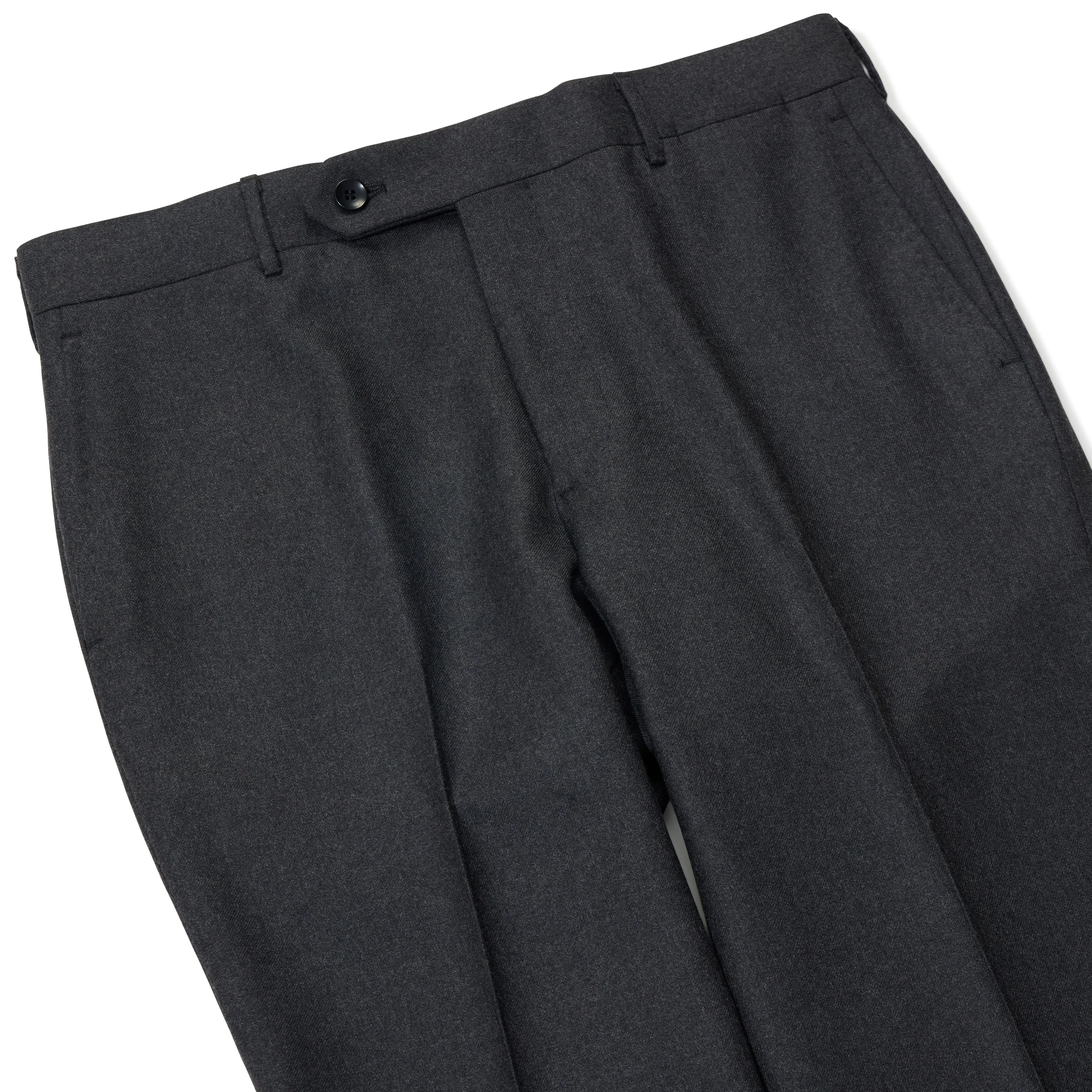 Wool Flannel Flat-front Trousers