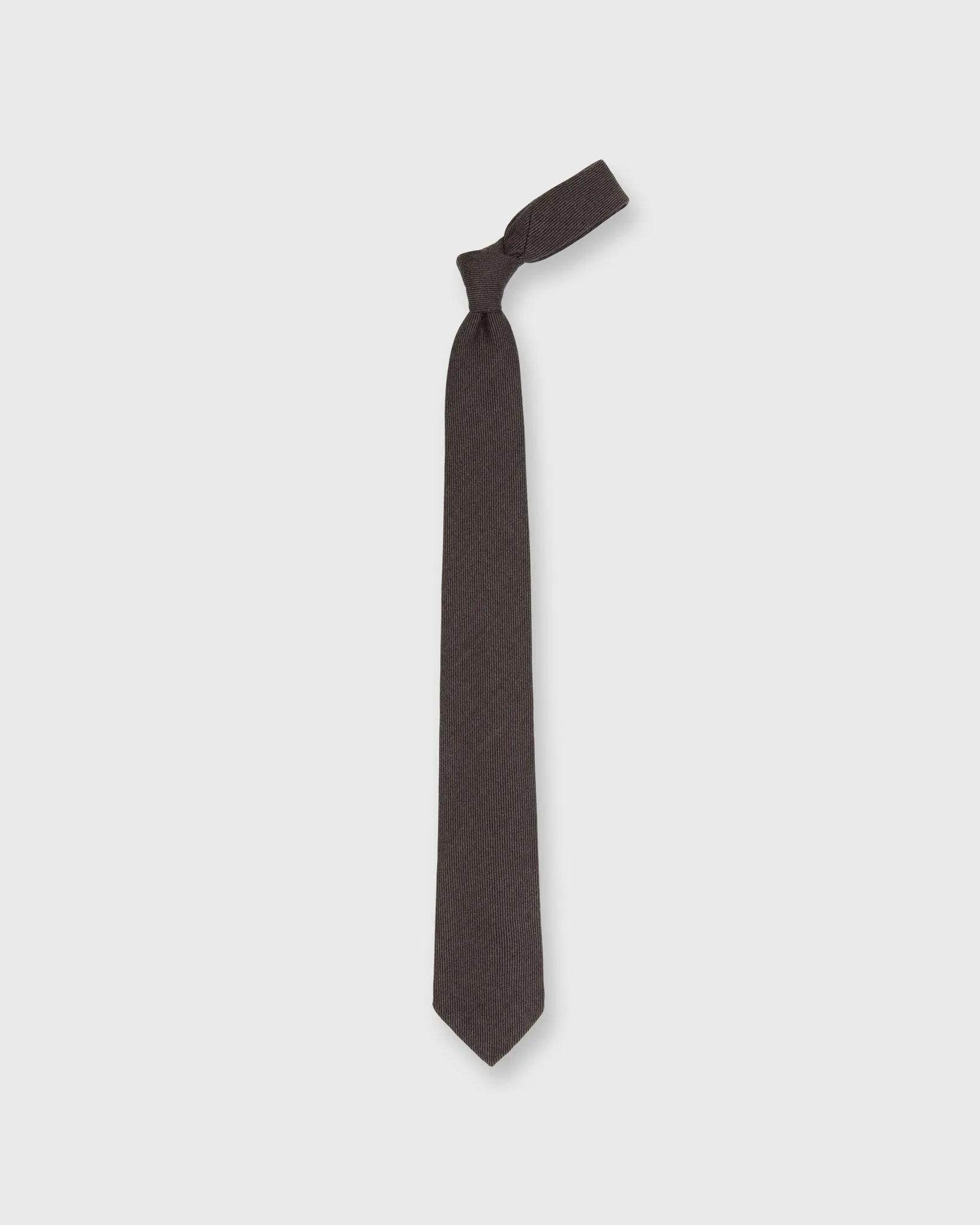 Wool Twill Tie in Mushroom