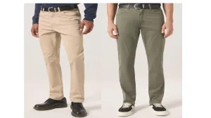 Wrangler Texas 822 Authentic Slim Chino Trouser In Dusty Olive And Plaza Taupe Waist 38 -44