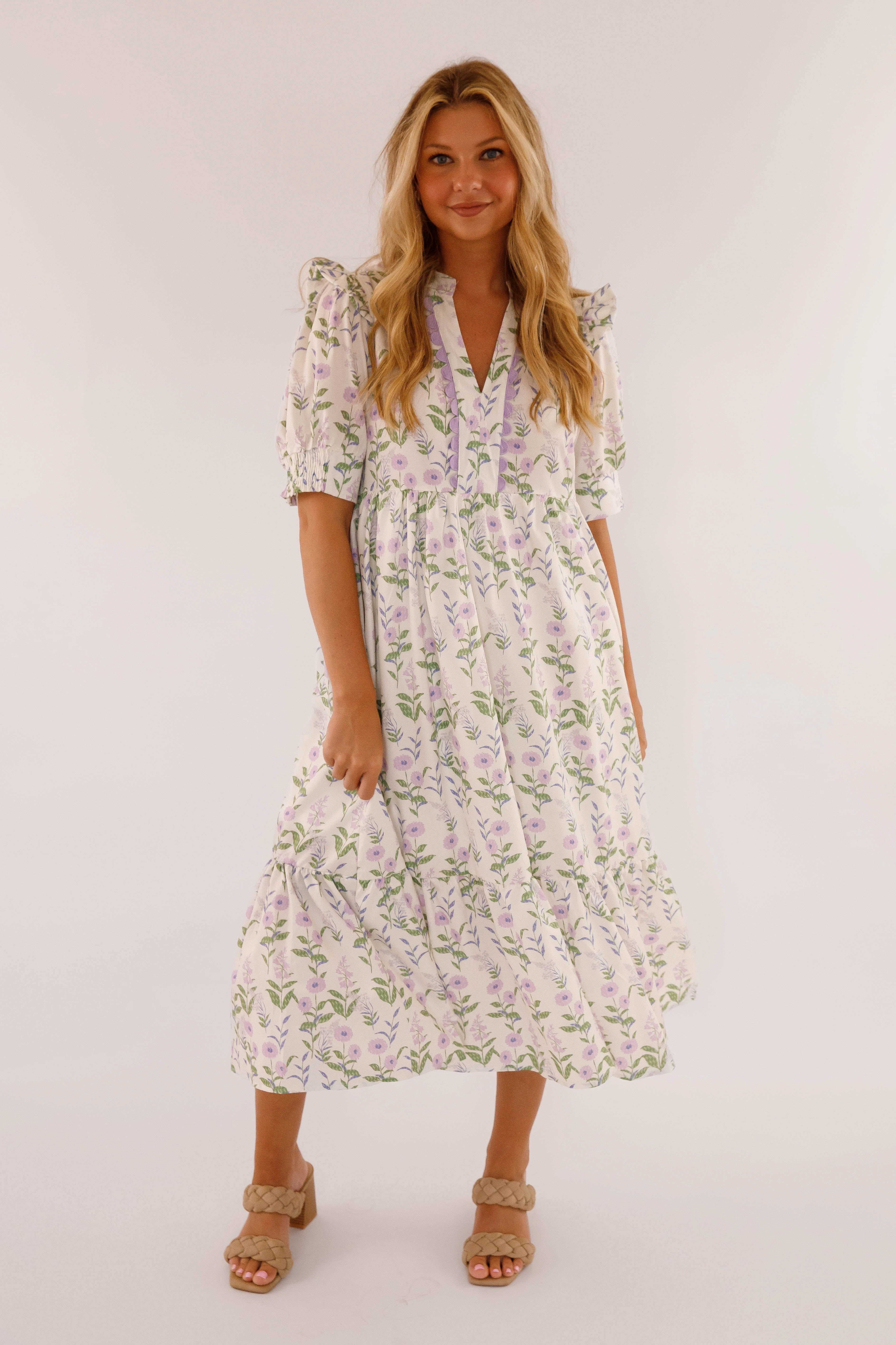 RESTOCK: French Countryside Midi Dress NonRestrictiveCut Reinforced Elbow Patches
