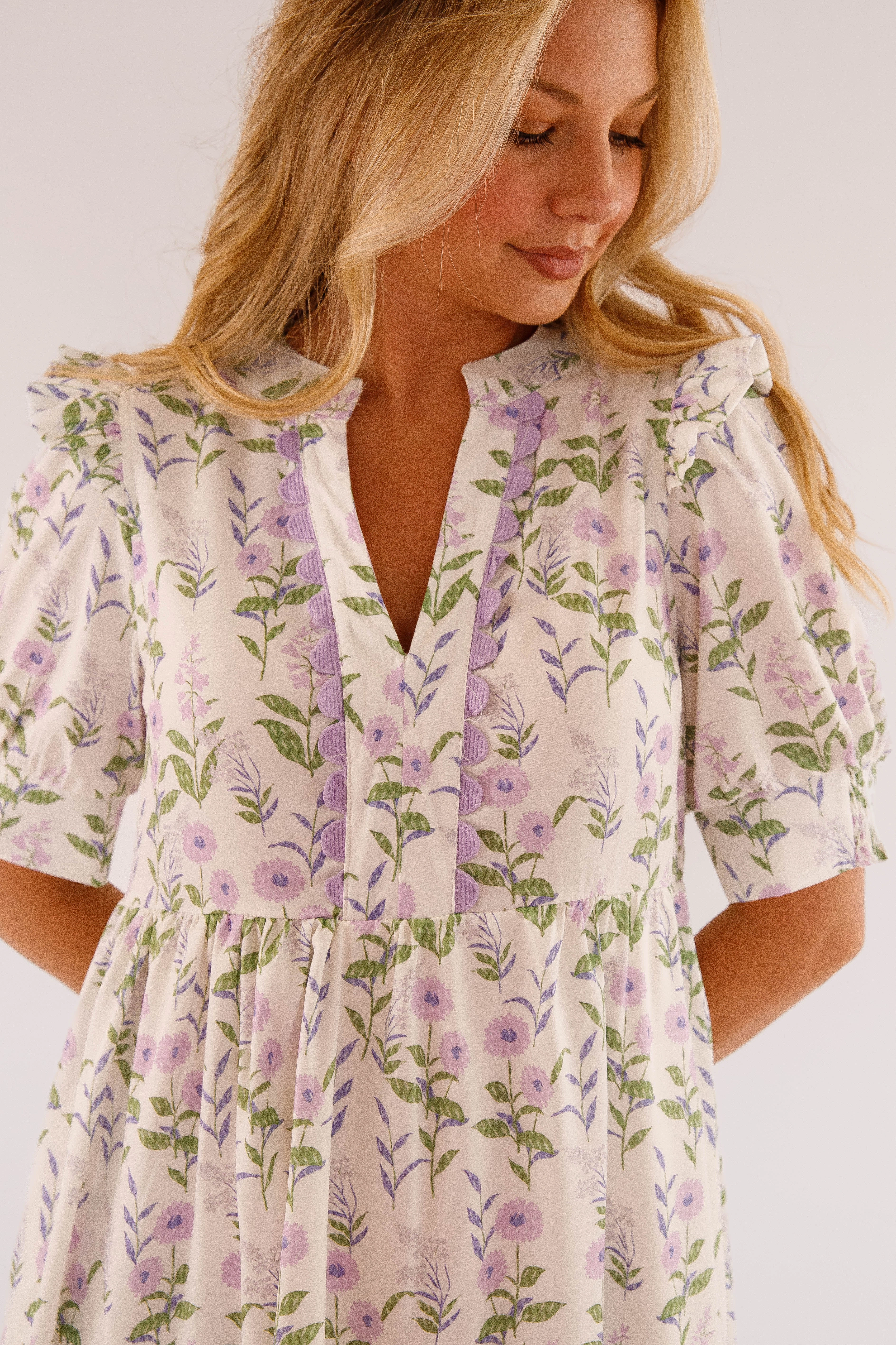 RESTOCK: French Countryside Midi Dress Reinforced Hem Stitching