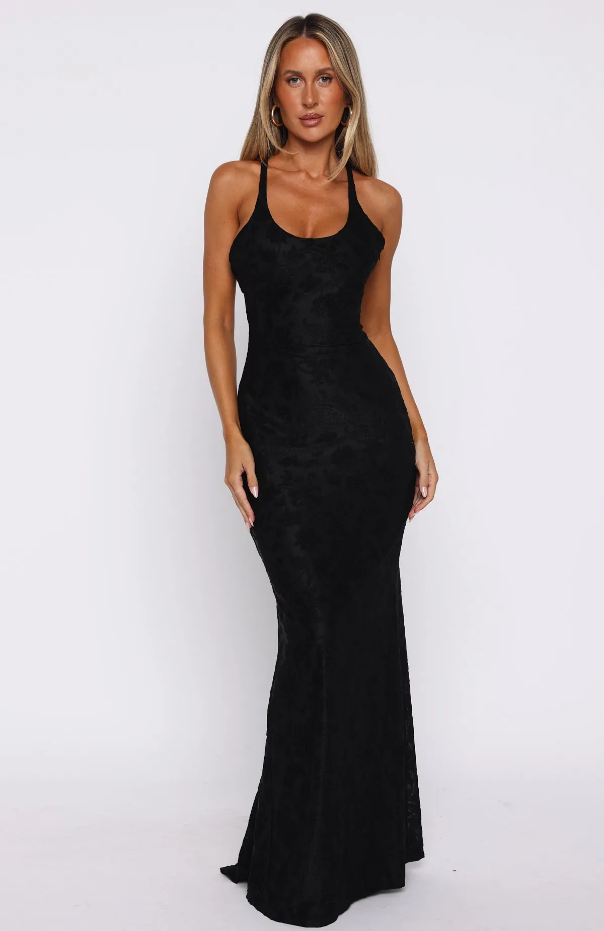 OversizedFit Slow Dance With Me Maxi Dress Black