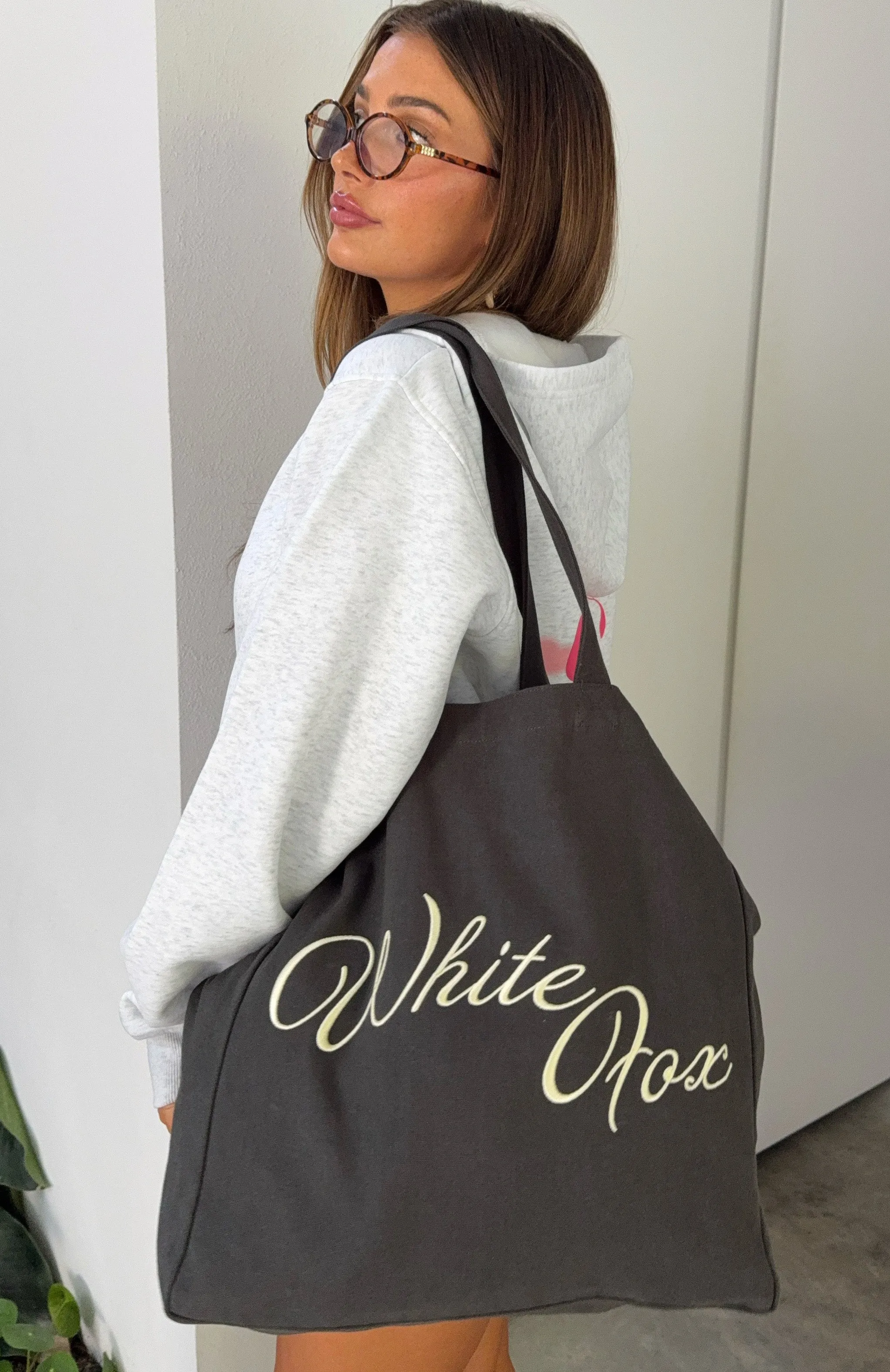 Lucky Thirteen Elsa Tote Bag Charcoal Durable Chainstitch AntiOdor