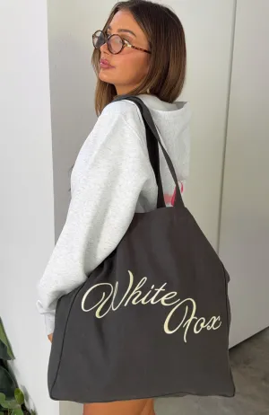 Lucky Thirteen Elsa Tote Bag Charcoal Durable Chainstitch AntiOdor