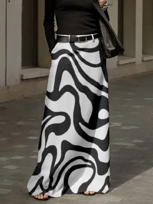 xakxx High Waisted Printed Skirts Bottoms