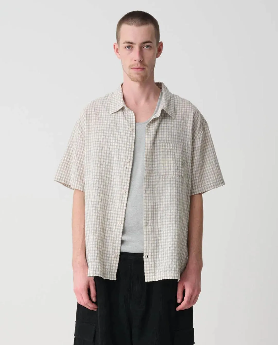 XLarge - Half Check Shirt - Off White
