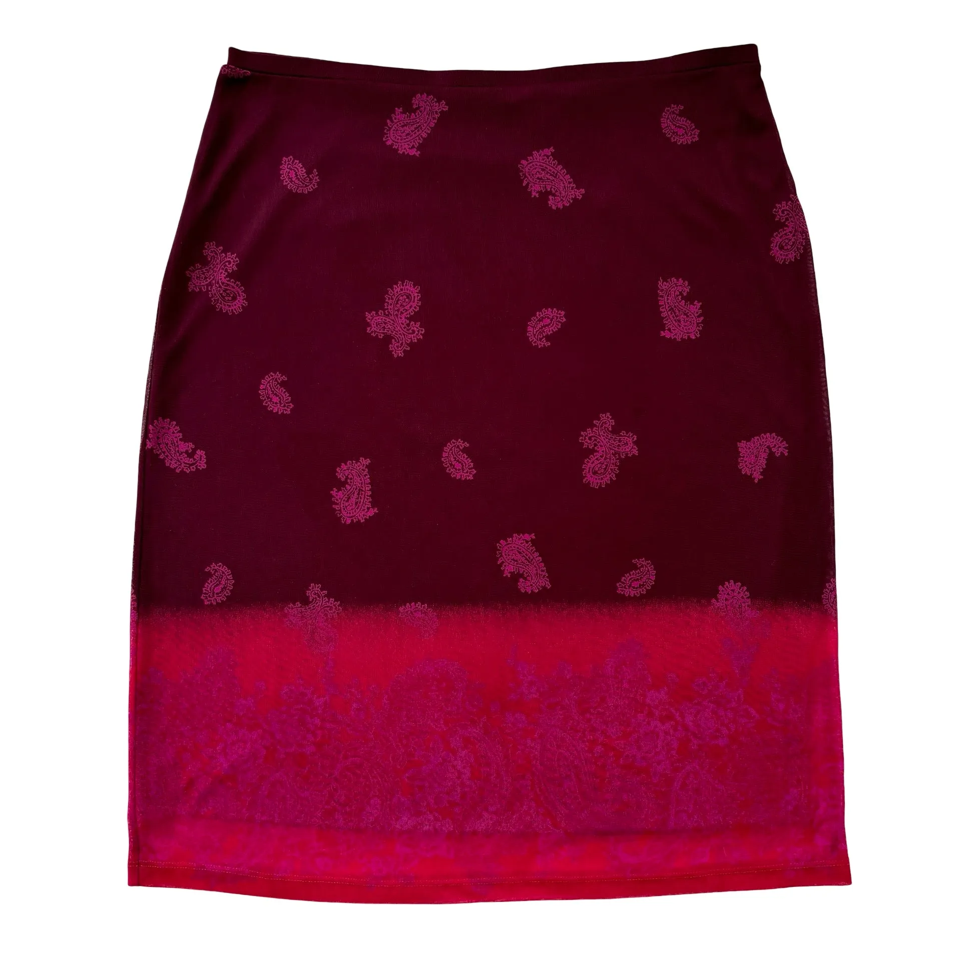 Y2K Mesh Sunset Midi Skirt (M)