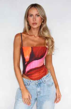 You'll Be Ok Bustier Sunset Petal Soft Cotton AbrasionResistantEdging