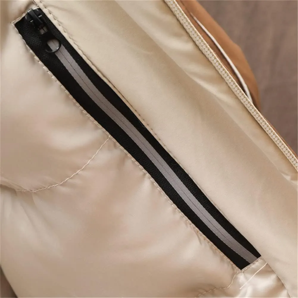 Youllyuu Men's Parka Winter Thick Jacket Hooded Overcoats Harajuku Parkas Solid Windbreaker Coats