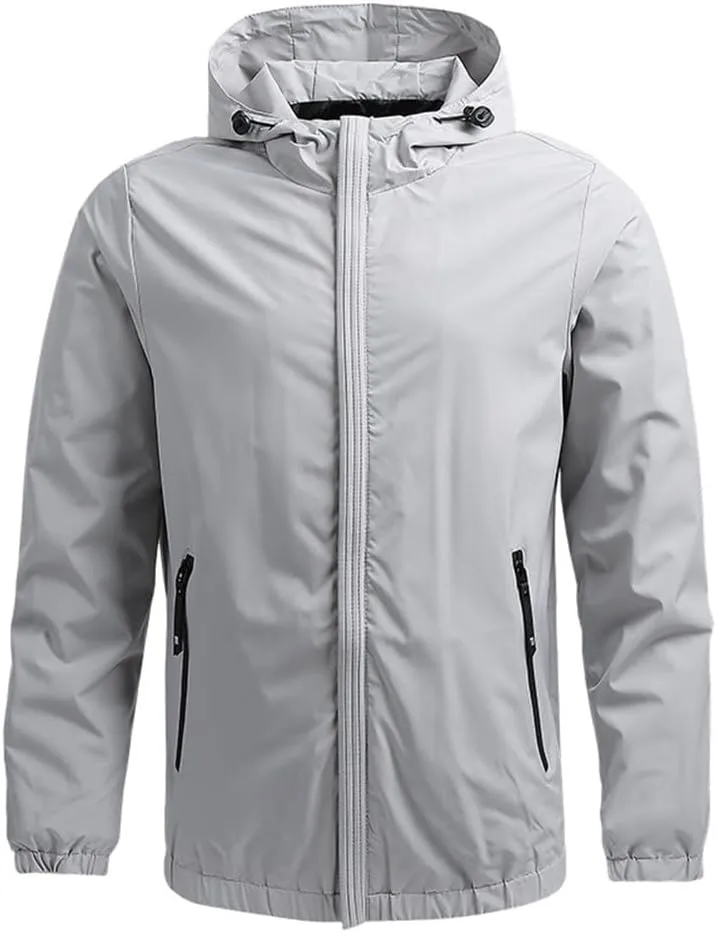 Youllyuu Mens Tactical Hiking Jackets Hooded Windbreaker Flight Pilot Military Jacket Breathable Overcoats