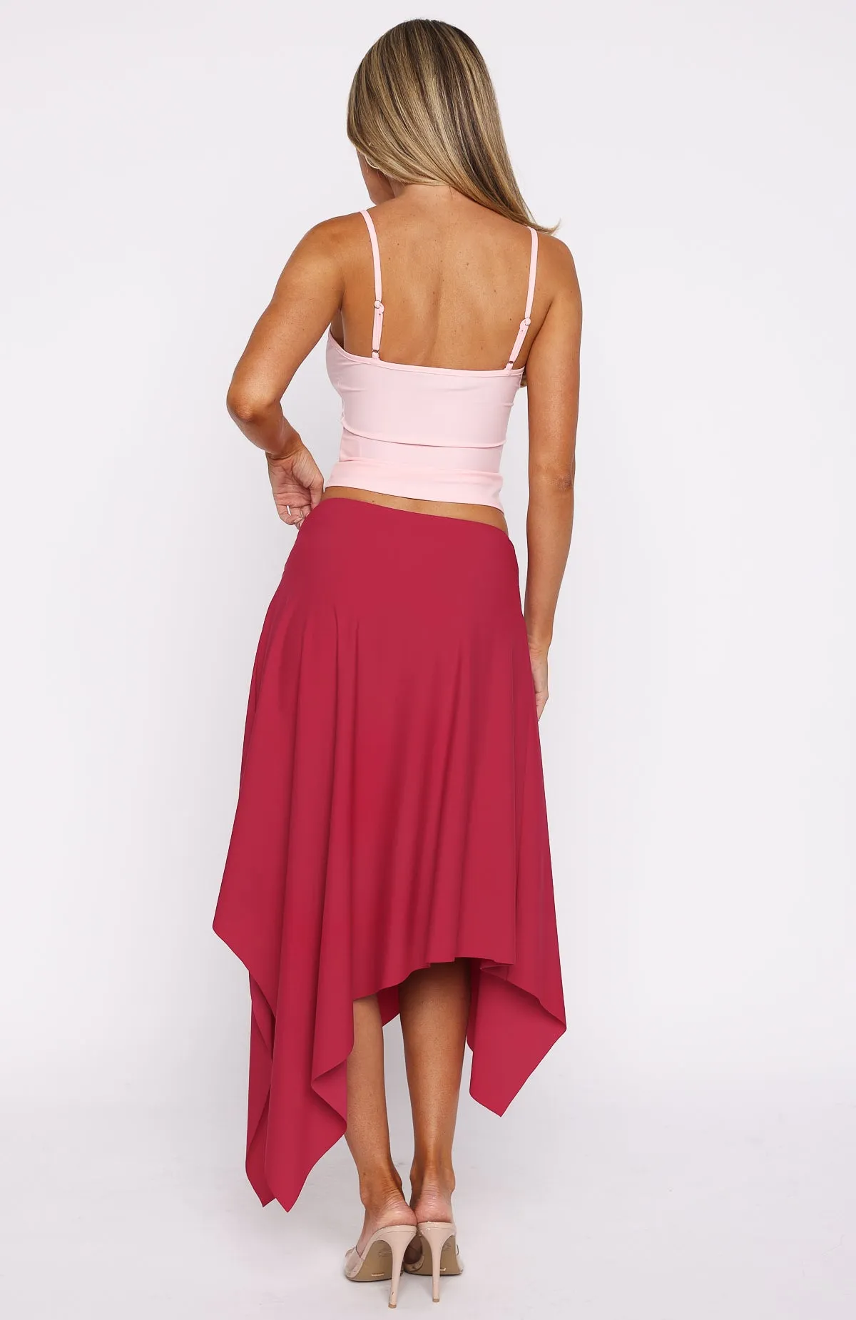 Free All Night Midi Skirt Berry Business Meeting Organic Cotton
