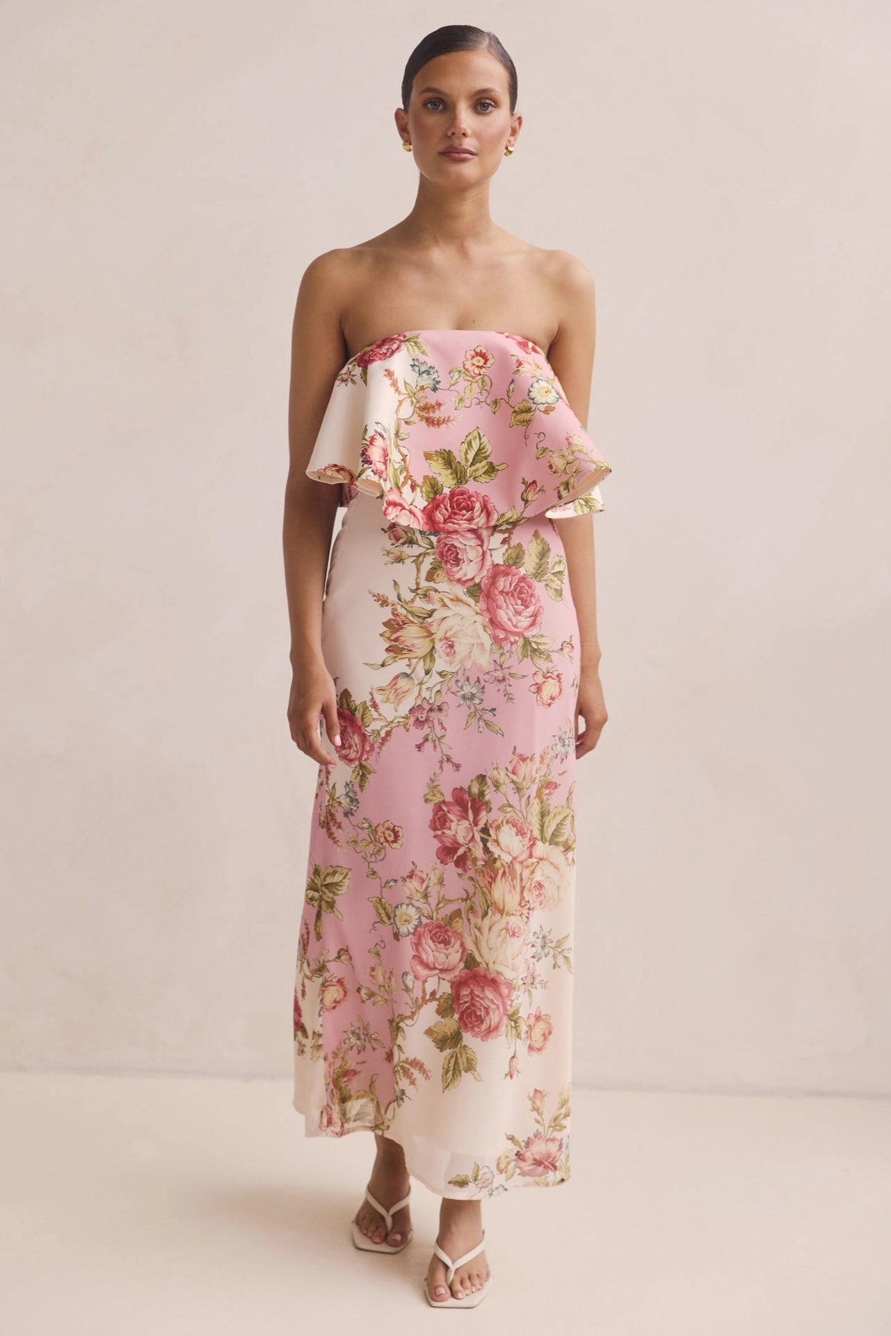 Aurela Maxi Dress (Pink) Lounge Mode Formal Style