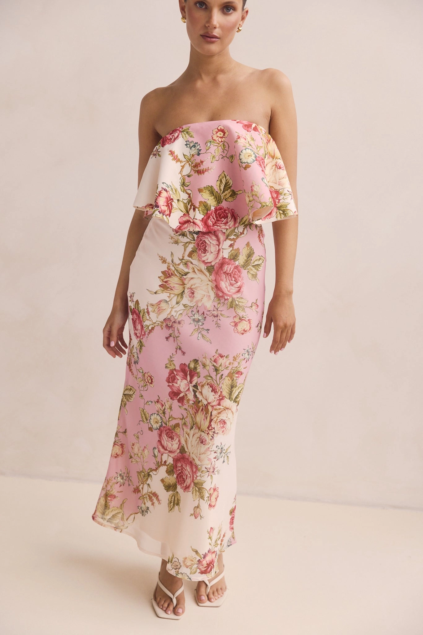 Sleeveless Cut Bless Glow Aurela Maxi Dress (Pink)