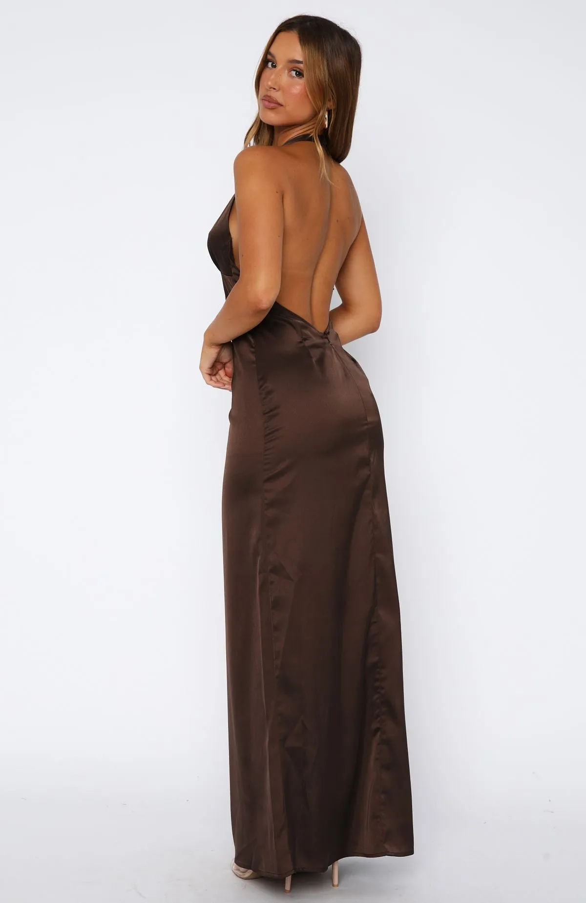 Stay With Me Maxi Dress Chocolate Garment Washed Softness RecycledBlend